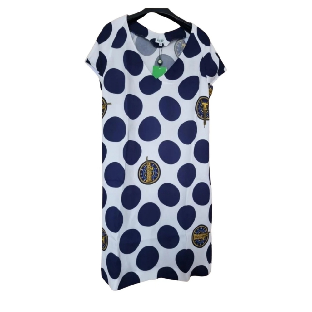 Kenzo shift dress spotty/eiffel tower/statue liberty. Sz 38 uk 10BNWT see desc - Picture 1 of 8